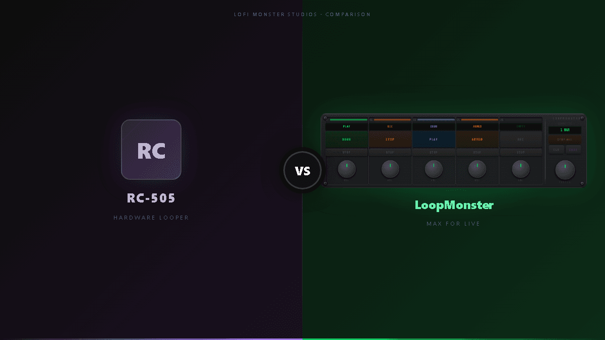 RC-505 vs LoopMonster — Hardware Loopers vs Max for Live